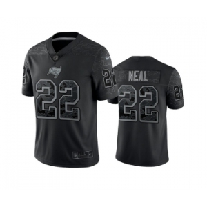 Men's Tampa Bay Buccaneers #22 Keanu Neal Black Reflective Limited Stitched Jersey