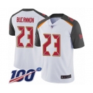 Men's Tampa Bay Buccaneers #23 Deone Bucannon White Vapor Untouchable Limited Player 100th Season Football Jersey