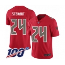 Men's Tampa Bay Buccaneers #24 Darian Stewart Limited Red Rush Vapor Untouchable 100th Season Football Jersey