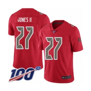 Men's Tampa Bay Buccaneers #27 Ronald Jones II Limited Red Rush Vapor Untouchable 100th Season Football Jersey