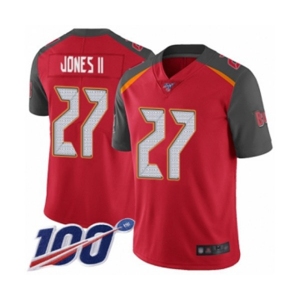 Men's Tampa Bay Buccaneers #27 Ronald Jones II Red Team Color Vapor Untouchable Limited Player 100th Season Football Jersey