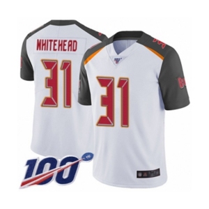 Men's Tampa Bay Buccaneers #31 Jordan Whitehead White Vapor Untouchable Limited Player 100th Season Football Jersey