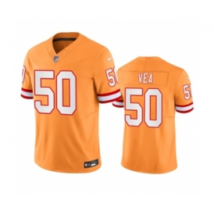 Men's Tampa Bay Buccaneers #50 Vita Vea Orange 2023 F.U.S.E. Throwback Limited Stitched Jersey