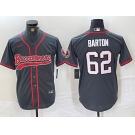 Men's Tampa Bay Buccaneers #62 Graham Barton Grey Cool Base Stitched Baseball Jersey