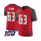 Men's Tampa Bay Buccaneers #63 Lee Roy Selmon Red Team Color Vapor Untouchable Limited Player 100th Season Football Jersey