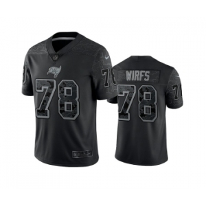 Men's Tampa Bay Buccaneers #78 Tristan Wirfs Black Reflective Limited Stitched Jersey