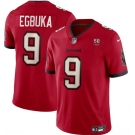 Men's Tampa Bay Buccaneers #9 Emeka Egbuka Red 2025 Draft 50th Anniversary Patch Vapor Untouchable Limited Football Stitched Jersey