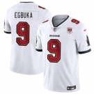 Men's Tampa Bay Buccaneers #9 Emeka Egbuka White 2025 Draft 50th Anniversary Patch Vapor Untouchable Limited Football Stitched Jersey