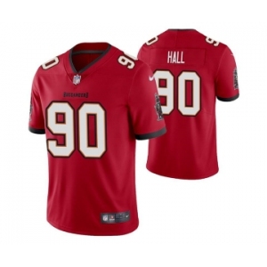 Men's Tampa Bay Buccaneers #90 Logan Hall Red Vapor Untouchable Limited Stitched Jersey