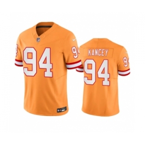 Men's Tampa Bay Buccaneers #94 Calijah Kancey Orange 2023 F.U.S.E.  Throwback Limited Stitched Jersey