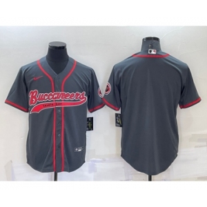 Men's Tampa Bay Buccaneers Blank Grey Stitched Cool Base Nike Baseball Jersey