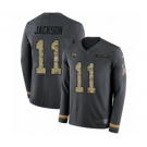Nike Tampa Bay Buccaneers #11 DeSean Jackson Limited Black Salute to Service Therma Long Sleeve NFL Jersey