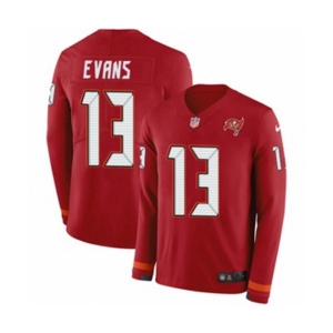 Nike Tampa Bay Buccaneers #13 Mike Evans Limited Red Therma Long Sleeve NFL Jersey