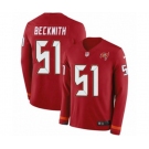 Nike Tampa Bay Buccaneers #51 Kendell Beckwith Limited Red Therma Long Sleeve NFL Jersey