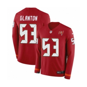 Nike Tampa Bay Buccaneers #53 Adarius Glanton Limited Red Therma Long Sleeve NFL Jersey