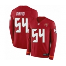 Nike Tampa Bay Buccaneers #54 Lavonte David Limited Red Therma Long Sleeve NFL Jersey