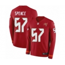 Nike Tampa Bay Buccaneers #57 Noah Spence Limited Red Therma Long Sleeve NFL Jersey