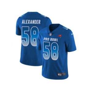 Nike Tampa Bay Buccaneers #58 Kwon Alexander Royal Men Stitched NFL Limited NFC 2018 Pro Bowl Jersey