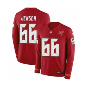 Nike Tampa Bay Buccaneers #66 Ryan Jensen Limited Red Therma Long Sleeve NFL Jersey