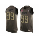 Nike Tampa Bay Buccaneers #99 Warren Sapp Green Men's Stitched NFL Limited Salute To Service Tank Top Jersey