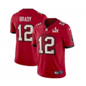 Tampa Bay Buccaneers #12 Tom Brady Red Jersey 2021 Super Bowl LV