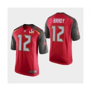 Tampa Bay Buccaneers #12 Tom Brady Red Super Bowl LV Jersey