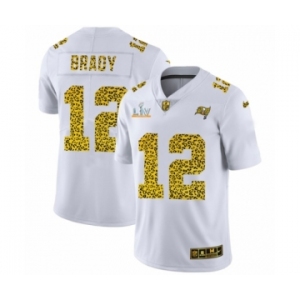 Tampa Bay Buccaneers #12 Tom Brady White Leopard Super Bowl LV Jersey