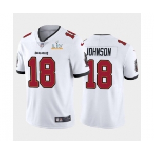 Tampa Bay Buccaneers #18 Tyler Johnson White 2021 Super Bowl LV Jersey