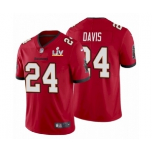 Tampa Bay Buccaneers #24 Carlton Davis Red 2021 Super Bowl LV Jersey
