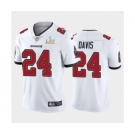 Tampa Bay Buccaneers #24 Carlton Davis White 2021 Super Bowl LV Jersey