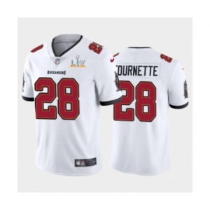 Tampa Bay Buccaneers #28 Leonard Fournette White Super Bowl LV Jersey