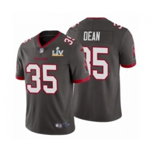 Tampa Bay Buccaneers #35 Jamel Dean Pewter 2021 Super Bowl LV Jersey