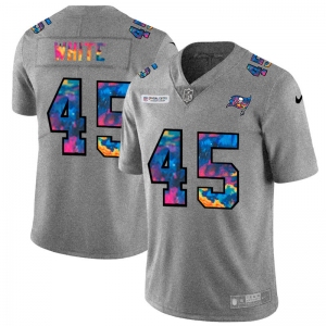 Tampa Bay Buccaneers #45 Devin White Men's Nike Multi-Color 2020 NFL Crucial Catch NFL Jersey Greyheather