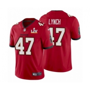Tampa Bay Buccaneers #47 John Lynch Red 2021 Super Bowl LV Jersey