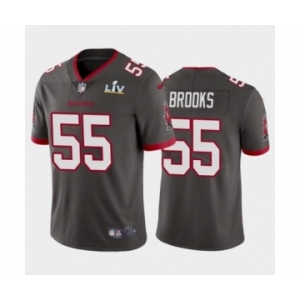 Tampa Bay Buccaneers #55 Derrick Brooks Pewter Super Bowl LV Jersey