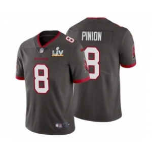 Tampa Bay Buccaneers #8 Bradley Pinion Pewter 2021 Super Bowl LV Jersey