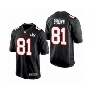 Tampa Bay Buccaneers #81  Antonio Brown Blackgamen Super Bowl LV Jersey