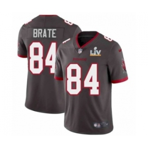 Tampa Bay Buccaneers #84 Cameron Brate Pewter 2021 Super Bowl LV Jersey