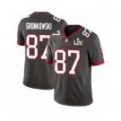 Tampa Bay Buccaneers #87 Gronkowski Pewter Jersey 2021 Super Bowl LV
