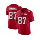 Tampa Bay Buccaneers #87 Rob Gronkowski Red 2021 Super Bowl LV Jersey