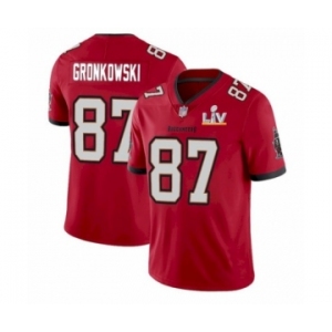 Tampa Bay Buccaneers #87 Rob Gronkowski Red 2021 Super Bowl LV Jersey