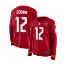 Women Nike Tampa Bay Buccaneers #12 Chris Godwin Limited Red Therma Long Sleeve NFL Jersey