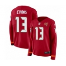 Women Nike Tampa Bay Buccaneers #13 Mike Evans Limited Red Therma Long Sleeve NFL Jersey