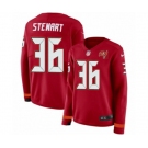 Women Nike Tampa Bay Buccaneers #36 M.J. Stewart Limited Red Therma Long Sleeve NFL Jersey