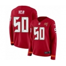 Women Nike Tampa Bay Buccaneers #50 Vita Vea Limited Red Therma Long Sleeve NFL Jersey