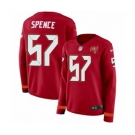 Women Nike Tampa Bay Buccaneers #57 Noah Spence Limited Red Therma Long Sleeve NFL Jersey