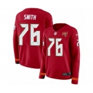 Women Nike Tampa Bay Buccaneers #76 Donovan Smith Limited Red Therma Long Sleeve NFL Jersey