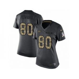 Women's Buccaneers #80 O. J. Howard Black Stitched NFL Limited 2016 Salute to Service Jersey