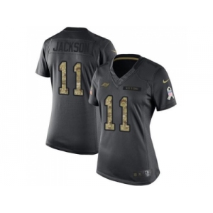 Women's Nike Tampa Bay Buccaneers #11 DeSean Jackson Black Stitched NFL Limited 2016 Salute to Service Jersey