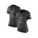 Women's Nike Tampa Bay Buccaneers #2 Nick Folk Limited Black 2016 Salute to Service NFL Jersey